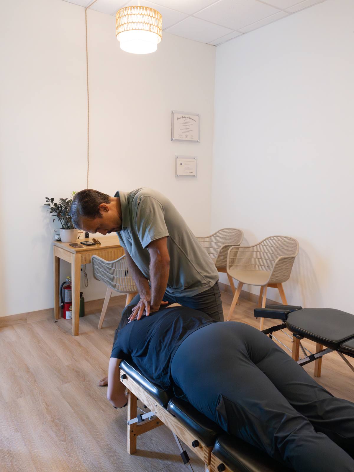 Chiropractic care session